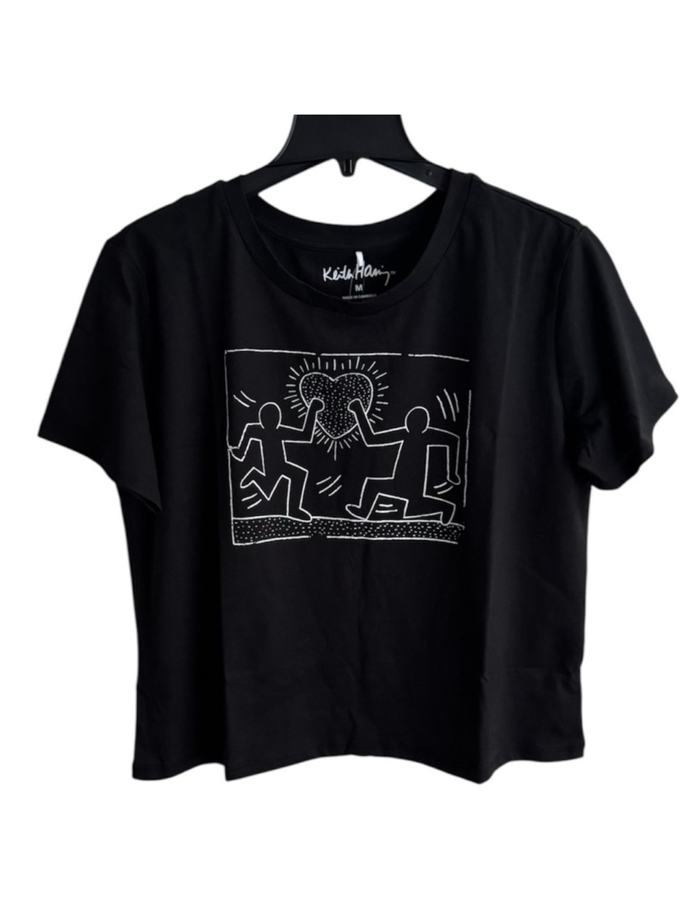Keith Haring Womens Black Graphic T-Shirt